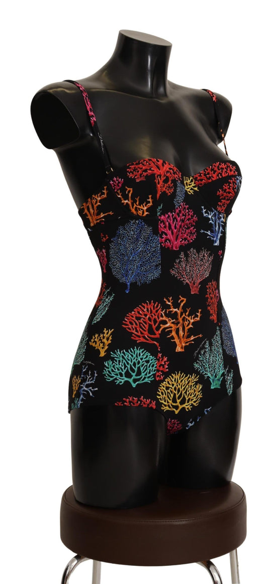 Dolce & Gabbana Elegant Sea Coral Print One-Piece Swimsuit