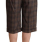 Dolce & Gabbana Checkered Wool Bermuda Shorts in Brown