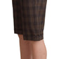 Dolce & Gabbana Checkered Wool Bermuda Shorts in Brown