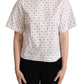 Dolce & Gabbana Chic Monochrome Polka Dot Polo Top