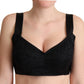 Dolce & Gabbana Elegant Black Silk Blend Bustier Crop Top