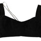 Dolce & Gabbana Elegant Black Silk Blend Bustier Crop Top