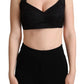 Dolce & Gabbana Elegant Black Silk Blend Bustier Crop Top