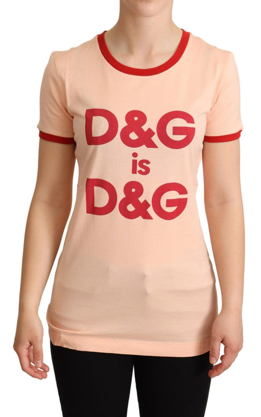 Dolce & Gabbana Chic Pink Crewneck Cotton Tee