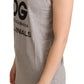 Dolce & Gabbana Chic Gray Sleeveless Logo Tank Top