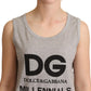 Dolce & Gabbana Chic Gray Sleeveless Logo Tank Top