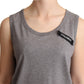 Dolce & Gabbana Elegant Gray Cotton Jersey Sleeveless Tank