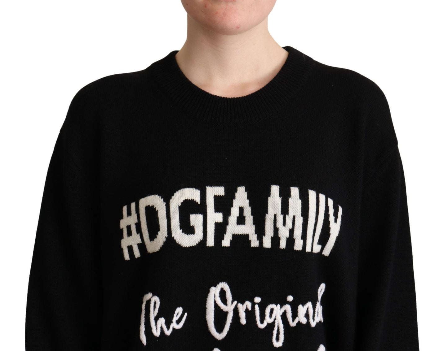 Dolce & Gabbana Chic Black Cashmere-Wool Crewneck Sweater