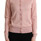 Dolce & Gabbana Elegant Pink Cashmere Silk Cardigan