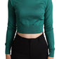 Dolce & Gabbana Elegant Turtleneck Silk Cropped Sweater