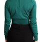 Dolce & Gabbana Elegant Turtleneck Silk Cropped Sweater