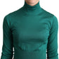 Dolce & Gabbana Elegant Turtleneck Silk Cropped Sweater