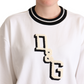 Dolce & Gabbana Elegant White Cotton Crewneck Pullover