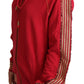 John Galliano Radiant Red Cotton Full Zip Hooded Jacket