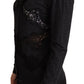 Dolce & Gabbana Elegant Gray Lace-Trim Wool Cardigan