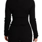 Dolce & Gabbana Elegant Black Silk Cashmere Cardigan