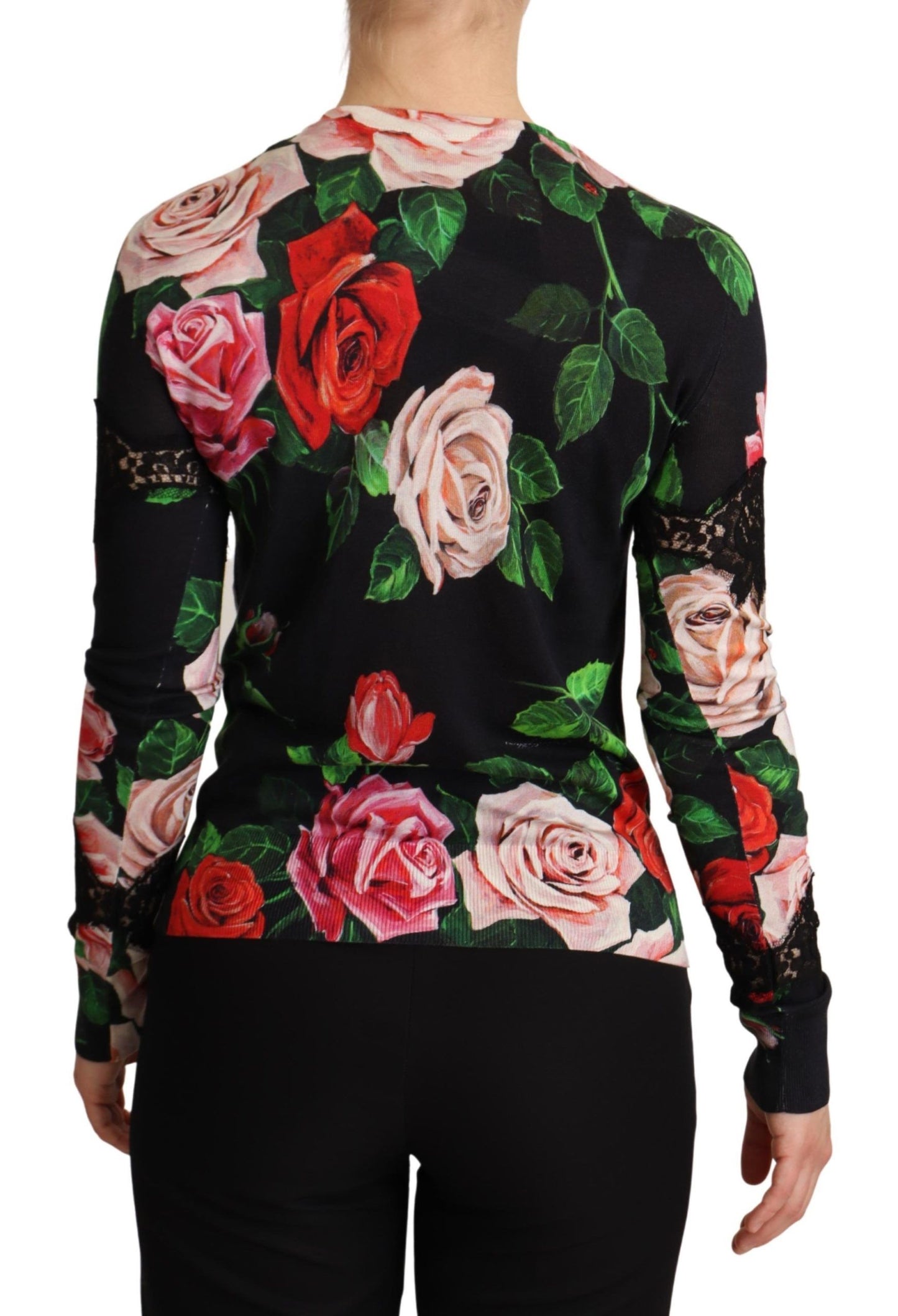 Dolce & Gabbana Elegant Floral Silk Blend Cardigan