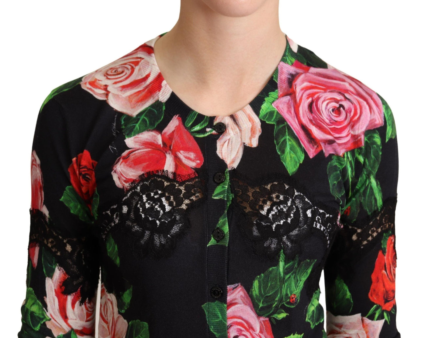 Dolce & Gabbana Elegant Floral Silk Blend Cardigan