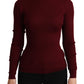 Dolce & Gabbana Elegant Bordeaux Turtle Neck Sweater