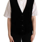 Dolce & Gabbana Elegant Sleeveless Black Leopard Print Vest