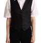 Dolce & Gabbana Elegant Black Silk Blend Waistcoat