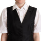 Dolce & Gabbana Elegant Black Silk Blend Waistcoat