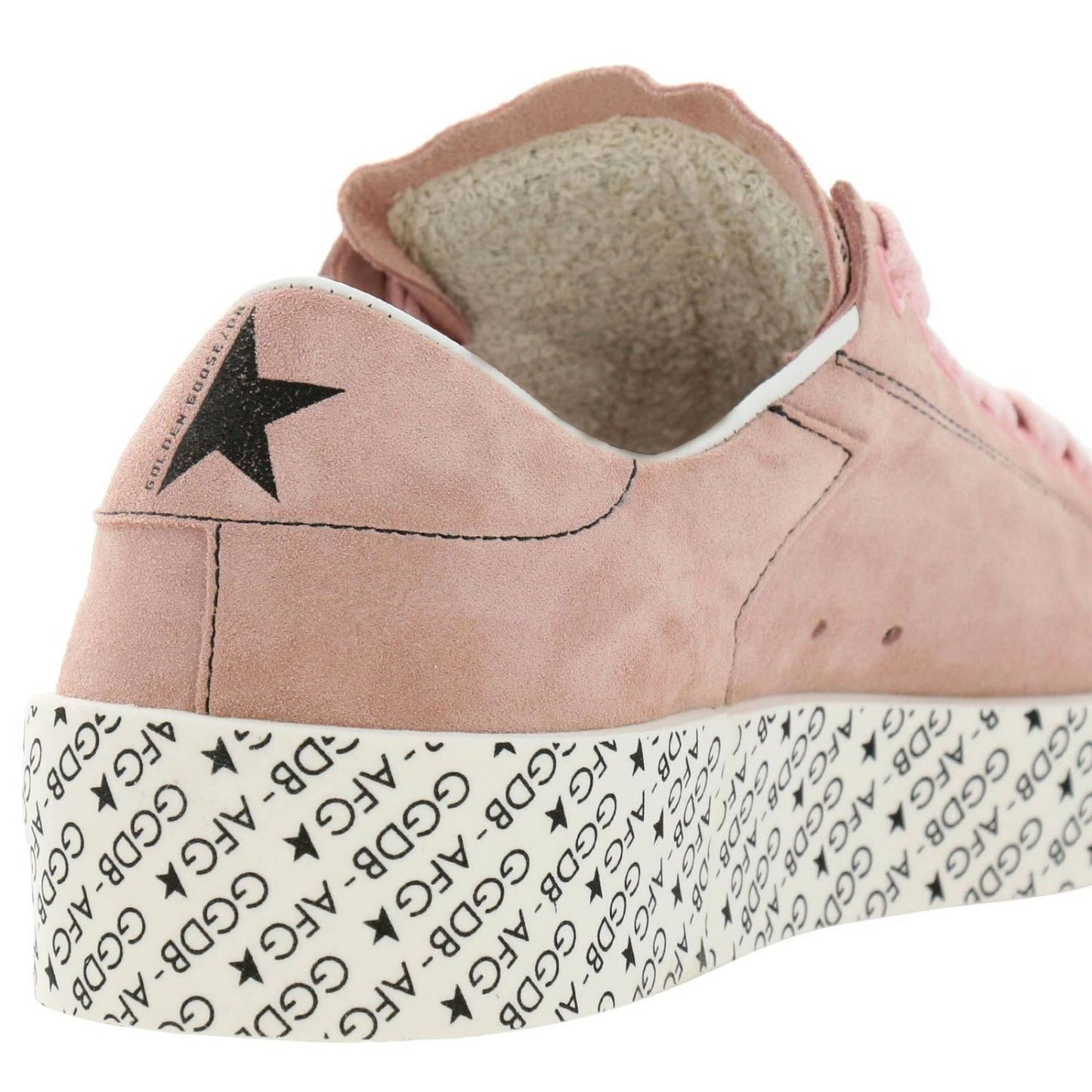 Golden Goose Chic Pink Leather Sneakers with Rubber Sole