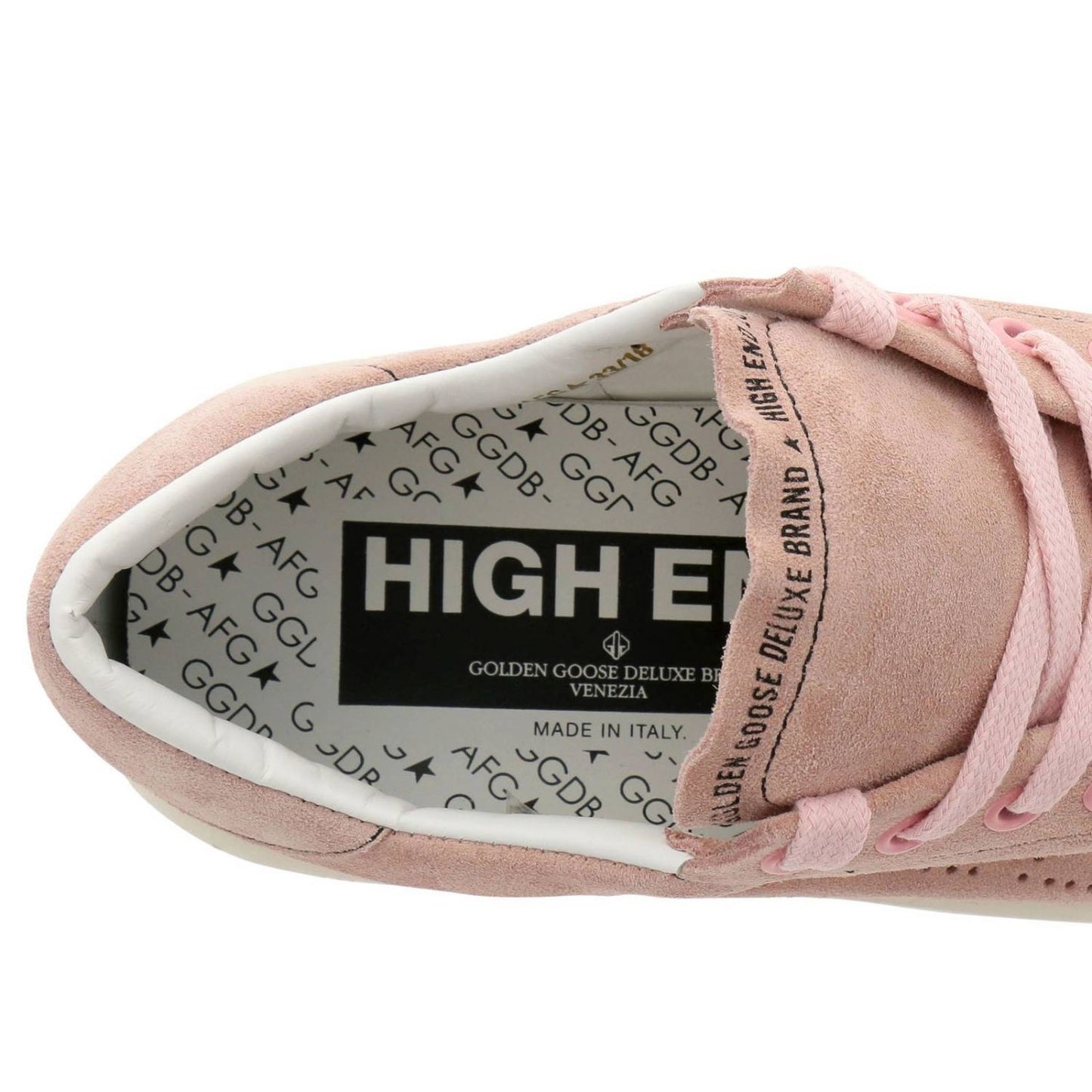 Golden Goose Chic Pink Leather Sneakers with Rubber Sole