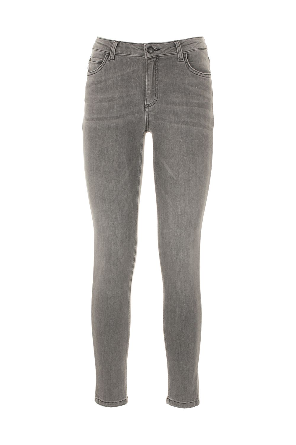 Imperfect Gray Cotton Women's Jeans