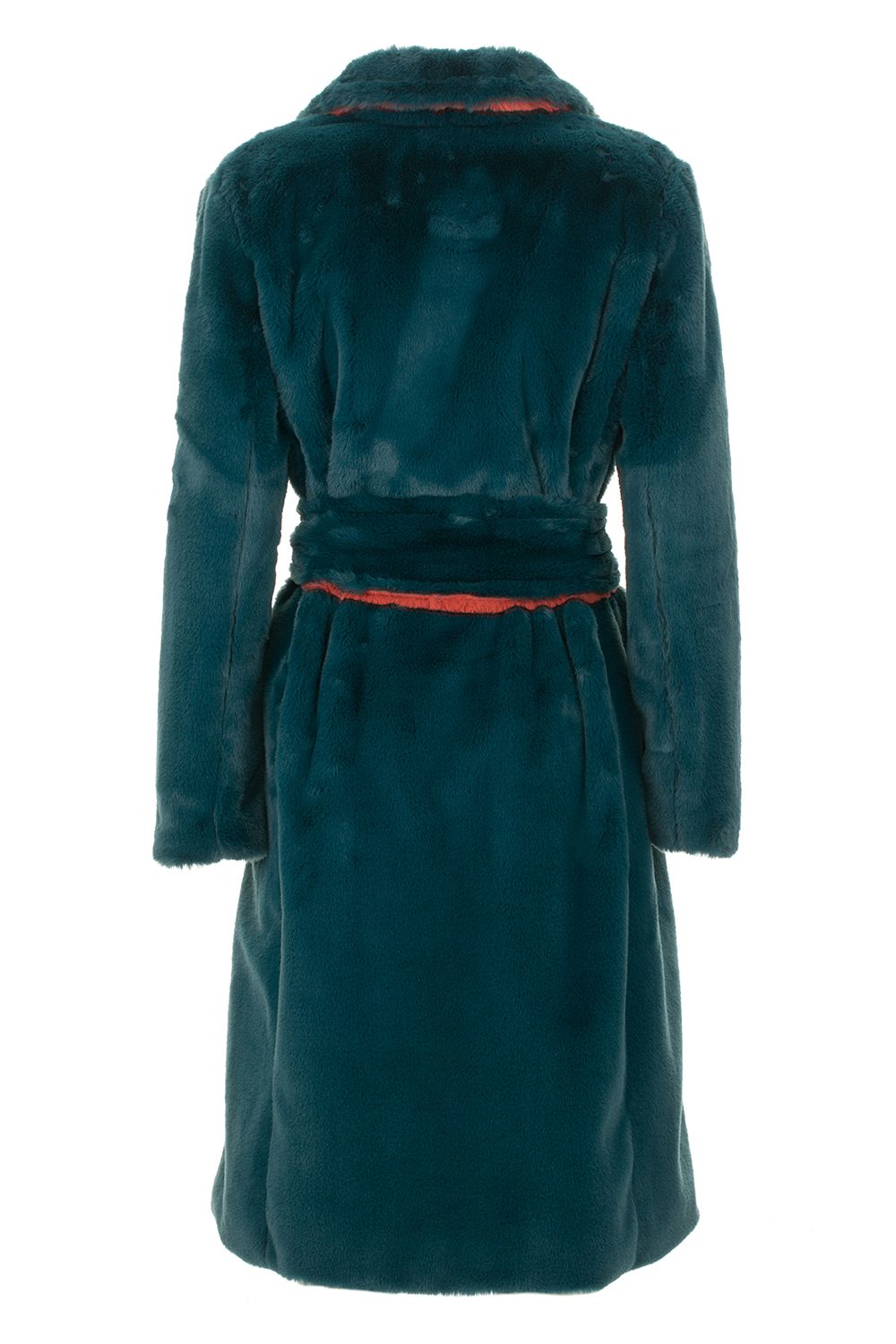 Imperfect Green Polyester Women Coat