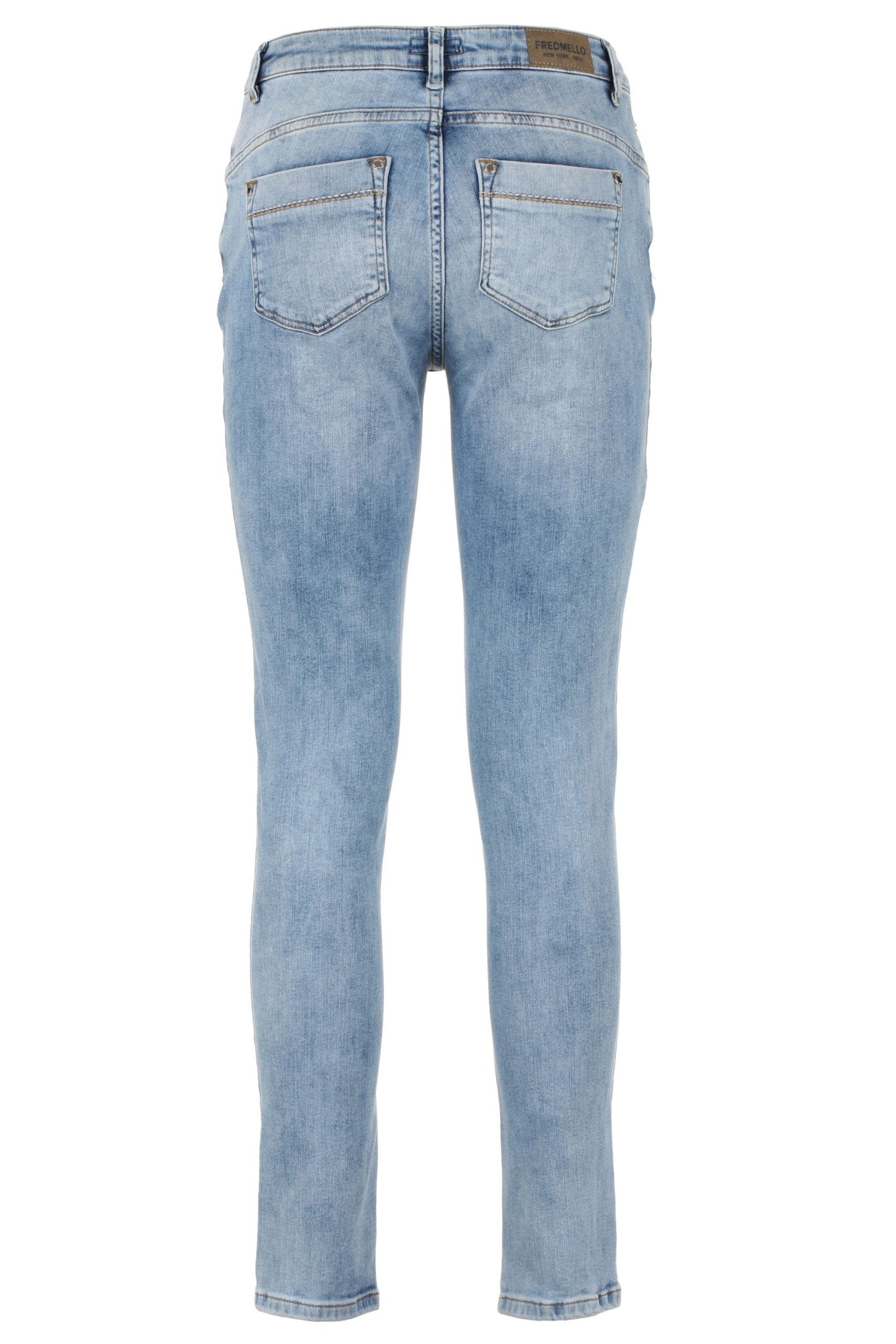 Fred Mello Chic Light Blue Skinny Fit Denim