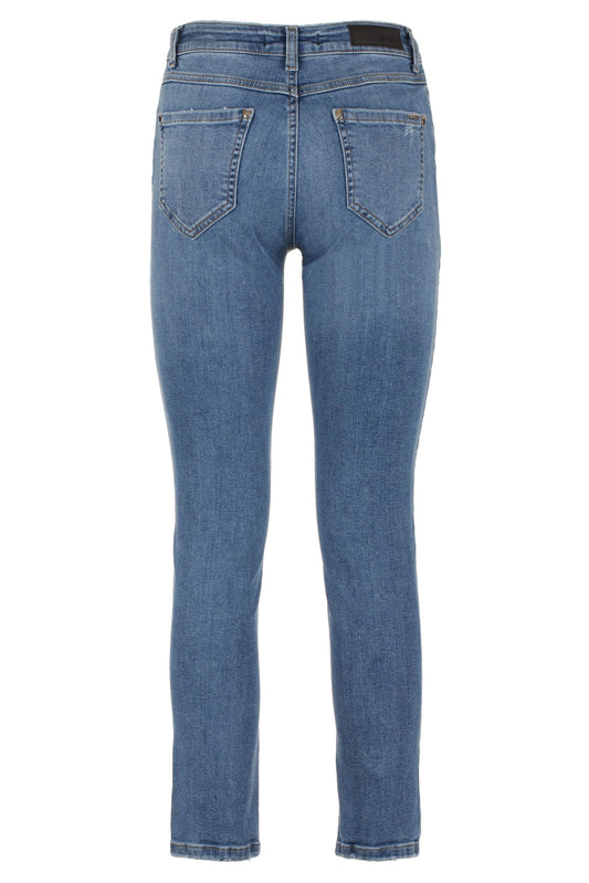 Imperfect Blue Cotton Women Jeans