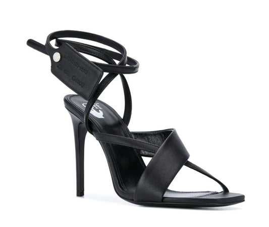 Off-White Chic Black Decollete Leather Pumps