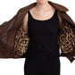 Dolce & Gabbana Chic Brown Leather Biker Jacket