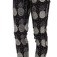 Dolce & Gabbana Chic Black Pineapple Print Skinny Capri Pants