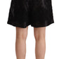 Dolce & Gabbana Elegant Black Floral Brocade Silk Shorts