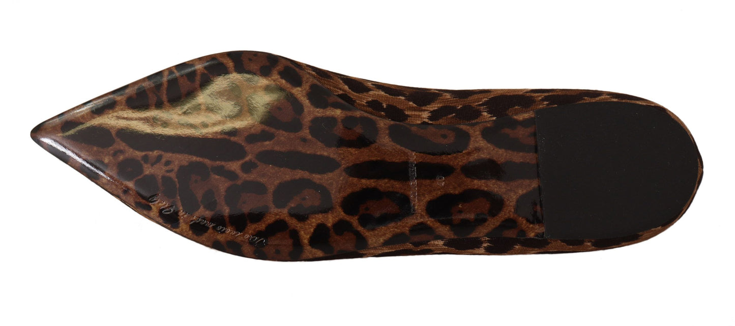 Dolce & Gabbana Chic Leopard Print Cotton Loafers