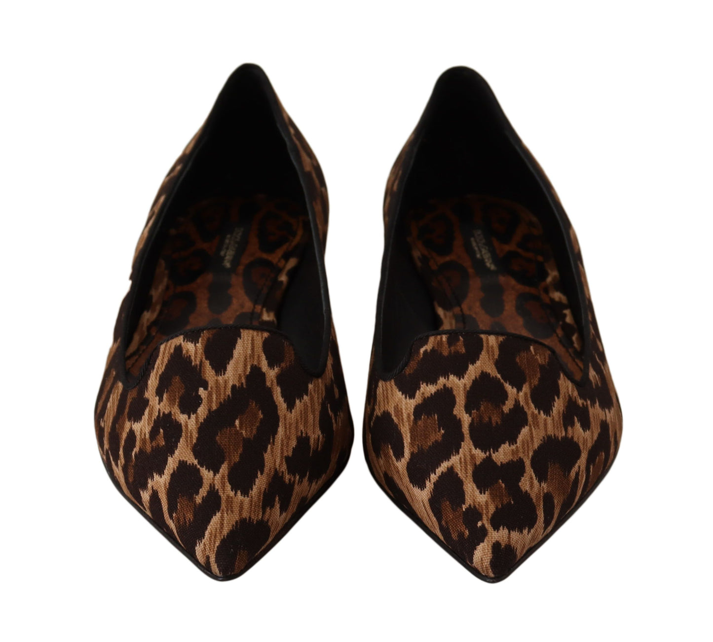 Dolce & Gabbana Chic Leopard Print Cotton Loafers