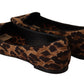 Dolce & Gabbana Chic Leopard Print Cotton Loafers