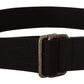 Costume National Elegant Cotton-Leather Blend Fashion Belt