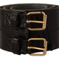 GF Ferre Elegant Brown Leather Fashion Belt