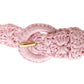 Dolce & Gabbana Elegant Pink Viscose Women's Belt - Made in Italy