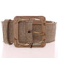 Dolce & Gabbana Elegant Beige Leather-Linen Blend Belt