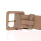 Dolce & Gabbana Elegant Beige Leather-Linen Blend Belt