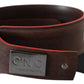 Costume National Elegant Dark Brown Leather Fashion Belt