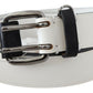 Costume National Chic White Leather Fashion Belt