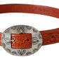 Ralph Lauren Elegant Brown Leather Fashion Belt