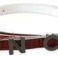 Costume National Chic Maroon Leather Fashion Belt