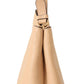 Versace Elegant Nude Grainy Leather Hobo Bag