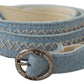 Costume National Chic Sky Blue Leather Belt - Buckle Up in Style